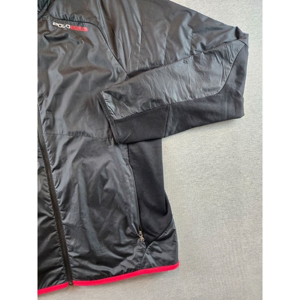 Polo Sport Ralph Lauren Tech Jacket Mens Large Black Full Zip Nylon‎ Performance - Picture 6 of 12